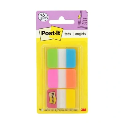 Immagine di Post it Tabs, solido, 12 linguette per colore, 36 dispenser Tabs Assorted Bright Colors