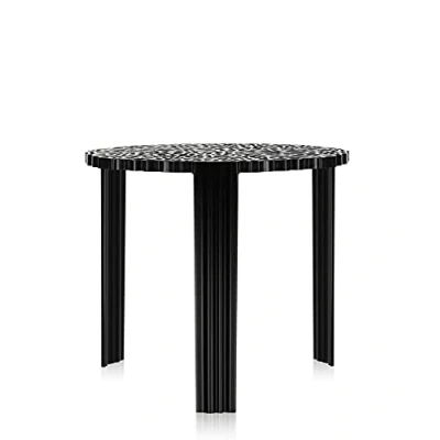 Immagine di Kartell T Table Tavolino, PMMA Trasparente o colorato in Massa, Nero Coprente, Alto H. 44 cm