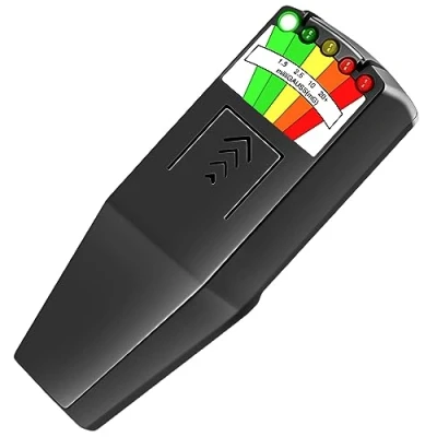 Immagine di K2 EMF Rilevatore di campo magnetico, misuratore portatile, 5 LED Gauss, per radiazioni elettromagnetiche, testing all&#039;aperto, ufficio, (nero)