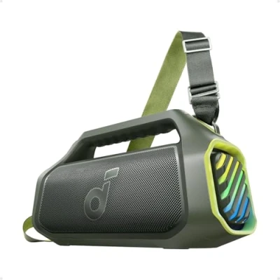 Immagine di Soundcore Boom 2 Plus Cassa Bluetooth Potente per esterni, 140W, 2+2 canali stereo, BassUp 2.0, 5.3, 30W ricarica rapida, 20 ore di riproduzione, IPX7, luci RGB, USB C, EQ personalizzata