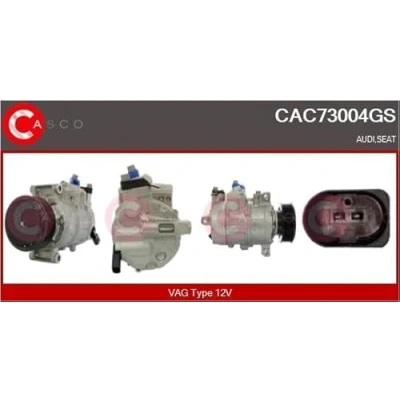 Immagine di CASCO CAC73004GS Compressore Aria Condizionata 6SEU14C 12V R134a AUDI: A4 B7 Avant, A6 C6 Sedan, SEAT: Exeo ST