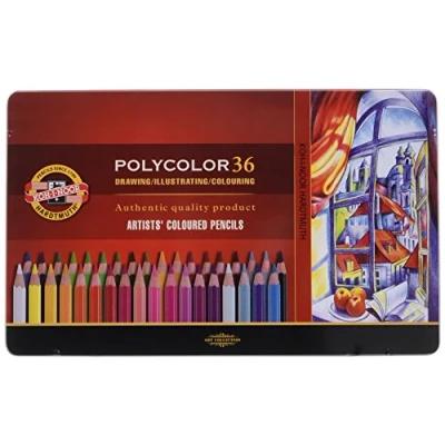 Immagine di Koh I Noor 3825036002PL, 36 matite colorate POLYCOLOR in scatola di metallo