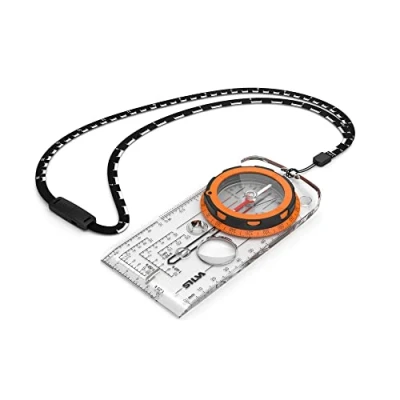 Immagine di Silva Expedition, Bussola con Cordino e Segnalatore Luminoso Unisex Adulto, Trasparente/Giallo/Nero, Taglia Unica
