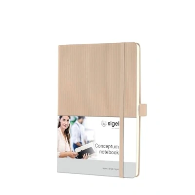 Immagine di SIGEL CO651 Taccuino premium a righe, A5, copertina rigida, beige, Conceptum