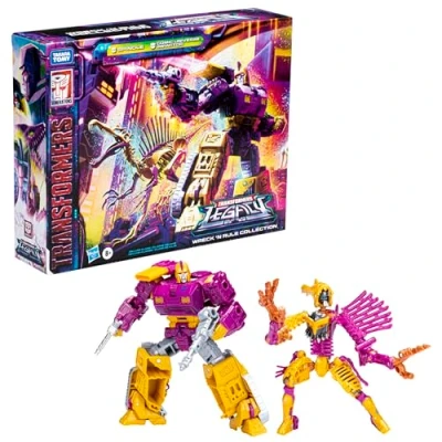 Immagine di Transformers F3080 Generations Legacy Wreck N Rule Collection Comic Universe Impactor e Mandrino, Età 8 in su, Multicolore, 14 cm