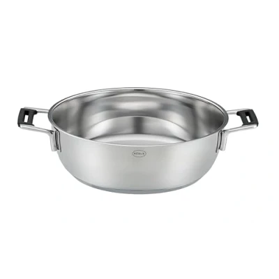 Immagine di RÖSLE SILENCE PRO Padella in acciaio inox di alta qualità con manici isolati per servire modo sicuro e comodo, Ø 28 cm, argento, 18/10