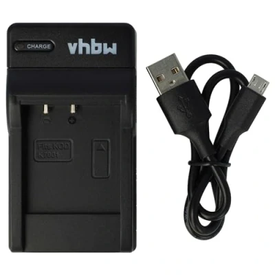 Immagine di vhbw caricabatterie USB compatibile con Kodak EasyShare M320, M340, M341, M753, M763, M853 batterie di videocamera, reflex Stazione ricarica