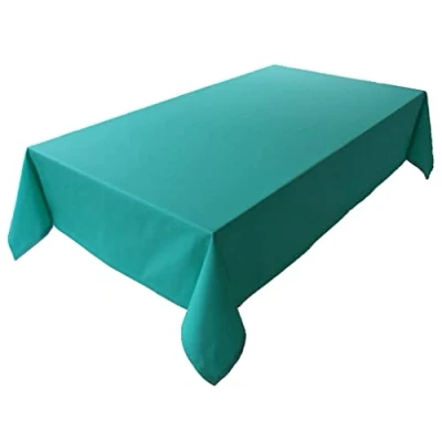Immagine di Lemos Home Tovaglia di alta qualità in 100% cotone, collezione Konzept, colore e dimensioni a scelta (tovaglia 100 x cm, verde smeraldo)