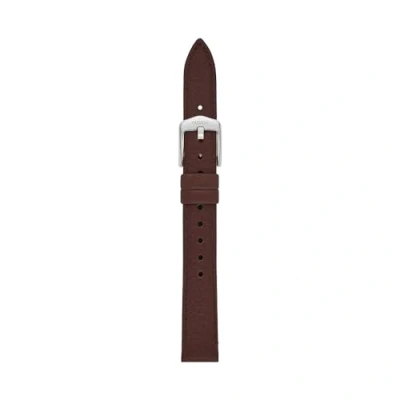 Immagine di Fossil Cinturino da Donna, in Acciaio 14 mm Pelle o Litehide Acciaio, Marrone Scuro