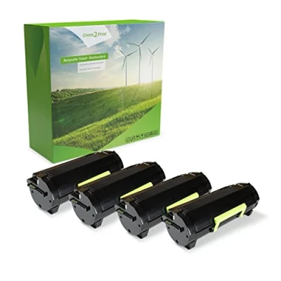 Immagine di Green2Print Toner 4 cartucce nero 4x 10000 pagine sostituisce Lexmark 50F0XA0, 502XA, 50F2X00, 502X, 50F2X0E, 502XE per MS410D, MS410DN, MS415DN, MS510DN, MS610DN, MS610DE, MS610DTE