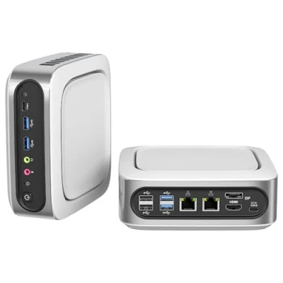 Immagine di AWOW Mini PC Wi 11 Pro i9 11900H (8C/16T, fino a 4,9 GHz), 32 GB DDR4 512 GB/1T NVME SSD Computer con WiFi 6 BT 5.2 Triple Display Type C Dual 2.5G LAN (32+1T)