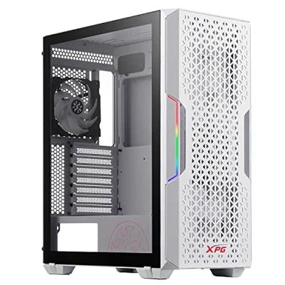 Immagine di ADATA XPG STARKER AIR WHCWW Mid Tower PC Chassis, ATX/Micro ATX, Mini ITX, Compact Size, Tempered Glass Side Panel, I/O USB 3.0 Port, White