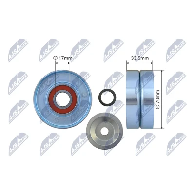 Immagine di NTY RNK NS 052 Rullo Tendicinghia NISSAN: NP300 Navara Pick up, INFINITI: FX SUV