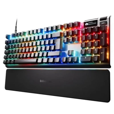 Immagine di SteelSeries Apex Pro Gen 3, Tastiera Gaming HyperMagnetic, OmniPoint 3.0 switch ipermagnetici, Attuazione regolabile, Innesco rapido, Tocco rapido/SOCD, OLED, RGB, USB C, DE Layout QWERTZ