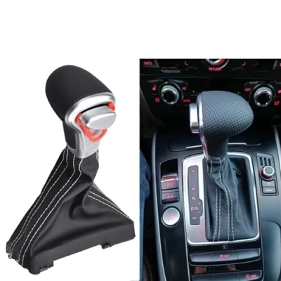 Immagine di Pomello Leva cambio Manuale Per A6 C6 A4 B8 A5 Q5 A3 8P 2009 2010 2011 2012 2013 2014 4G1 713 139 R del automatico(White line Hole)