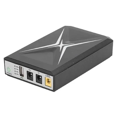 Immagine di Batteria di Backup UPS, Mini UPS Ricaricabile da 8800 MAh Alimentazione Ininterrotta con Ingresso CC/uscita USB 5V CC 9V/12V 2A Power Bank per Router Modem, Telecamera