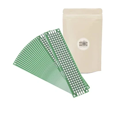 Immagine di 20x Scheda PCB 2x8cm Elettronica Allenamento Componenti Raspberry Circuito Stampato Modello Adaptout marca francese