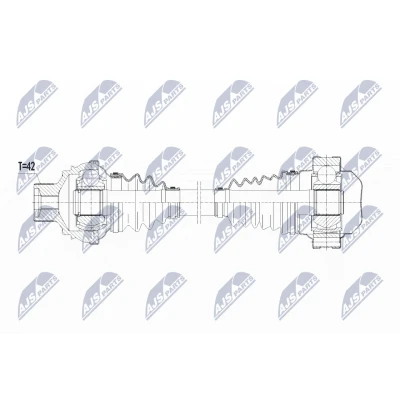 Immagine di NTY NPW VW 079 Albero motore / Semiasse Assale posteriore, posteriore Sx, Dx 660 AUDI: Q5, A8 D4