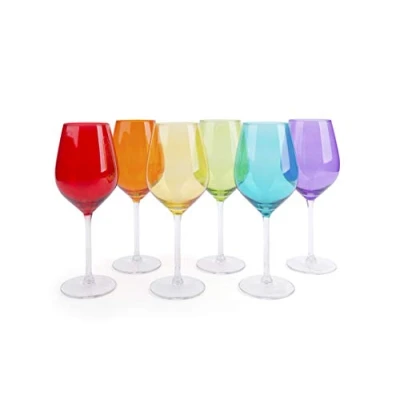 Immagine di Excelsa 60687 Scratch Set 6 Calici, Vetro, Multicolore, x H. 23 cm