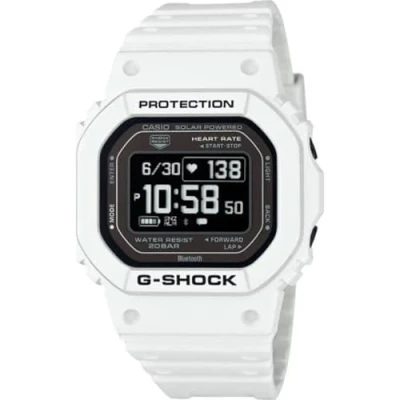 Immagine di Casio Orologio digitale al quarzo da uomo con cinturino in plastica DW H5600 7ER, bianco
