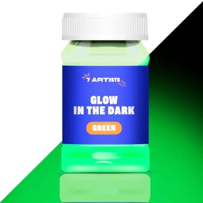 Immagine di 7 Artists Vernice Fluorescente al Buio Verde 100 ml Fosforescente Colori Fluorescenti Glow in the Dark Paint Pittura Fluo Liquido