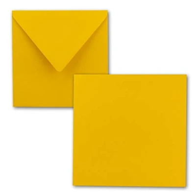 Immagine di FarbenFroh by Gustav Neuser Set di biglietti singoli quadrati, 15 x cm, con buste, colore giallo miele, 25 pezzi, per auguri e altro ancora