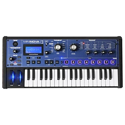 Immagine di Novation MiniNova, sintetizzatore a modellazione analogica con 37 Mini tasti synth compatto e potente effetto vocoder correttore d&#039;intonazione, 256 suoni integrati cinque effetti vocali