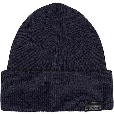 Immagine di Calvin Klein Leather Patch Docker Beanie K50K510978 Cappello in Maglia, Nero (CK Navy), OS Uomo