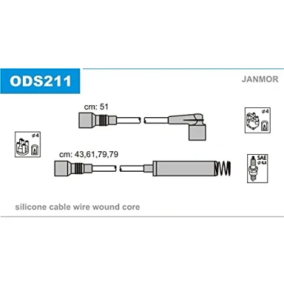 Immagine di JANMOR ODS211 Kit Cavi Accensione OPEL: Astra F Caravan