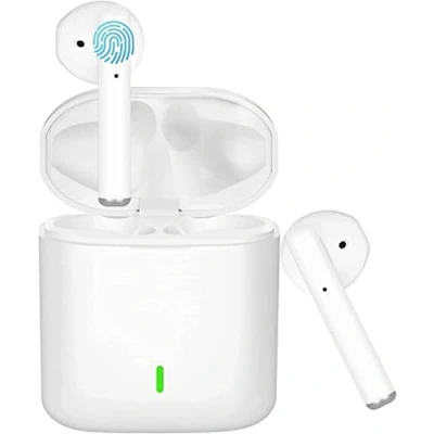 Immagine di YMAH Auricolari Bluetooth 5.0, cuffie senza fili,auricolari fili, microfono integrato e custodia di ricarica, riduzione del rumore stereo 3D HD per Apple Airpods/Android/iPhone