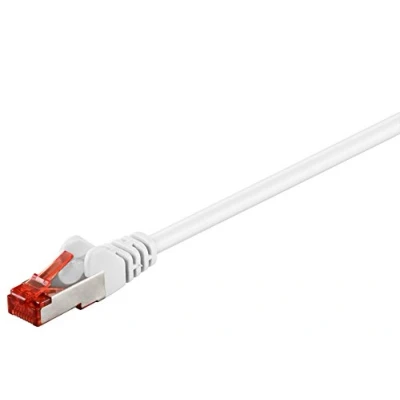 Immagine di goobay 92762 Cavo patch CAT 6 per Gigabit Ethernet S FTP a doppia schermatura, con connettori RJ45, 7,5 m, colore: Bianco