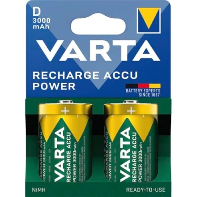 Immagine di Varta Accu D Power 3000mAh 2er Bli (2 pz., D, 3000 mAh), Batterie