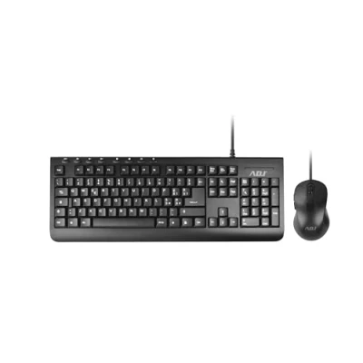 Immagine di ADJ Pure Evo KT108 Set Tastiera Multimediale e Mouse Cablati USB, Layout Italiano QWERTY, per PC/Laptop/Notebook Windows, Cavo di 1.5 Metri, 113 Tasti, Ergonomico, 6D Ergonomico 3600DPI, Nero