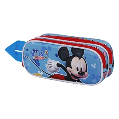 Immagine di Karactermania Mickey Mouse House 3D Double Astuccio per bambini, Taglia: One Size, Azul