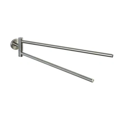 Immagine di Wenko Portasciugamani con 2 Bracci Bosio, Acciaio, incl. Materiale per Il Montaggio, 5,5x9x43cm, Opaco