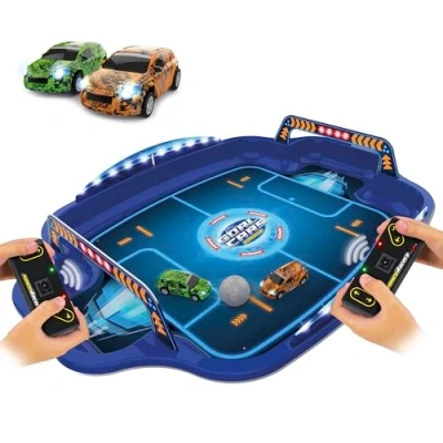 Immagine di NincoRacers Goalcars Supercup Hybrid Combinando la Guida radiocomandata e le Tecniche di Calcio, 2 veicoli su scala 1/64 equipaggiati con luci (NH93181)