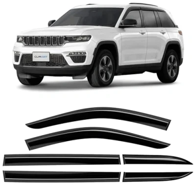 Immagine di CLIM ART deflettori Auto per/Compatibile con Jeep Grand Cherokee 2022 2024 SUV deflettore Auto, Aria, sopraelevati, 6 Pezzi