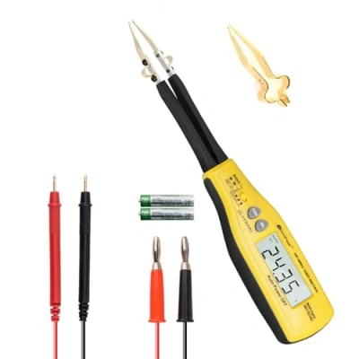 Immagine di Holdpeak SMD Tester Meter Multímetro 990C 6000 Conteggi Resistenza/Capacità Palmare, Scansione Automatica Multimetro Digitale con pin di Prova Ricambio (Batteria Inclusa)