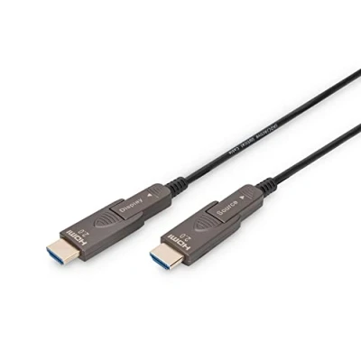 Immagine di Digitus HDMI Cavo Spina A 15 m Nero AK 330127 150 S UHD 4K;, tripla schermatura, Flessibile, Schermatura totale, Schermato, Privo di alogeni, tondo,