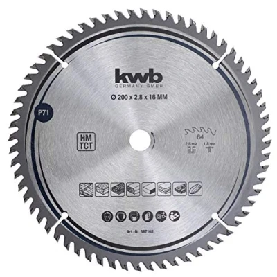 Immagine di kwb 587168 Lama circolare in metallo duro 200 x 16 mm 1 pz.