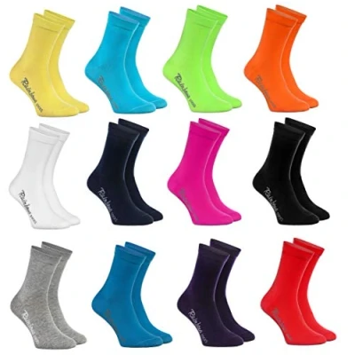 Immagine di Rainbow Socks Ragazza e Ragazzo Calze in Cotone 12 paia Multicolore Tamaño 30 35