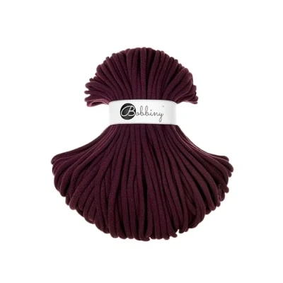 Immagine di Bobbiny Jumbo, filo macramè intrecciato, 9 mm, bordeaux, 100 m