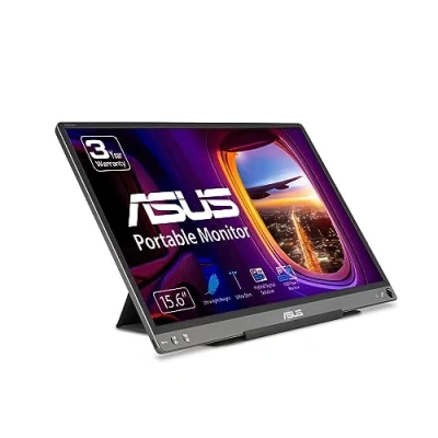 Immagine di ASUS ZenScreen MB16ACE Monitor Portatile USB Type C da 15.6&quot; FullHD (1920x1080), IPS, Compatibile con 3.0, Funzione Auto Rotate, Smart Case Inclusa nella Confezione, Filtro Luce Blu