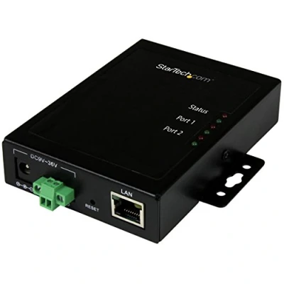 Immagine di Startech.com Server per dispositivi Seriali a Ethernet Ip 2 Porte, Rs232, Montabile e in Metallo