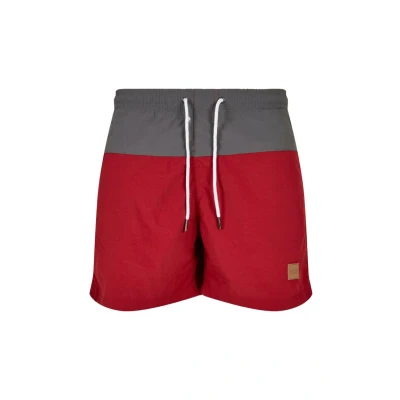 Immagine di Urban Classics Block Shorts da mare, Uomo, Taglia: Medium, Brickred/darkshadow