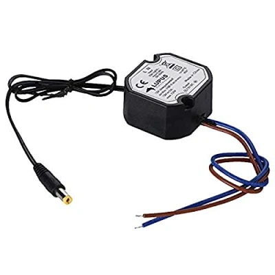 Immagine di Lupus Electronics 10810 Alimentatore da Incasso 12 V 1 A (Resistente alle intemperie) per Il Montaggio salvaspazio con connettore DC, Nero