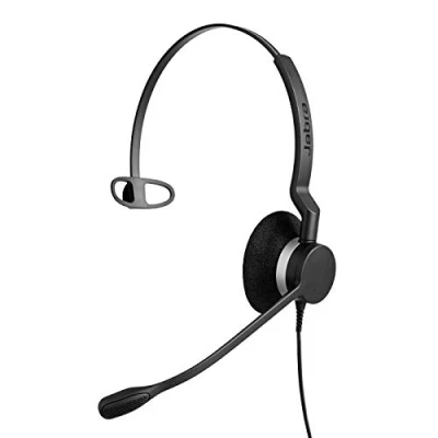 Immagine di Jabra Biz 2300 USB A MS Cuffie Mono On Ear, con Cavo e Cancellazione del Rumore Certificate Skype for Business, Unità di Base, per Telefoni Fissi Softphone