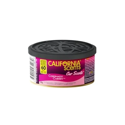 Immagine di California Scents, Deodoranti per auto in lattina, profumo di ciliegia Coronado, confezione da 4, forte fragranza regolabile, a lunga durata, elimina gli odori