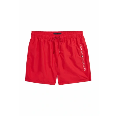 Immagine di Tommy Hilfiger Original Drawstring Shorts da mare, Uomo, Taglia: Small, Medium red