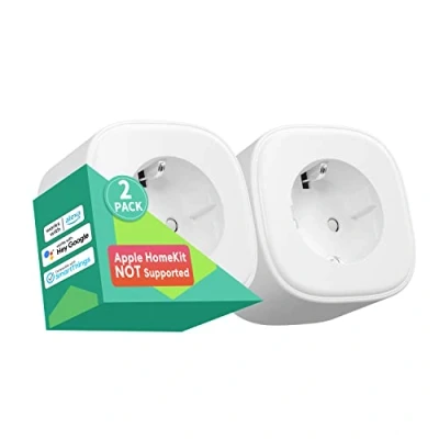 Immagine di Meross Presa Intelligente WiFi, Smart 16A 3840W, Plug Spina(Type F), Funzione Timer, Compatibile con Amazon Alexa, Google Assistant, Controllo Remoto via Andriod iOS App, 2,4GHz, 2 Pezzi